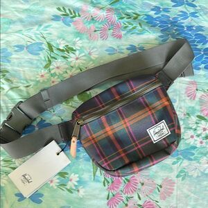 Herschel Fifteen Belt Bag Pewter Plaid